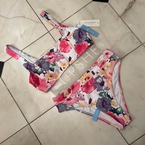 Cupshe NWT Floral Bikini